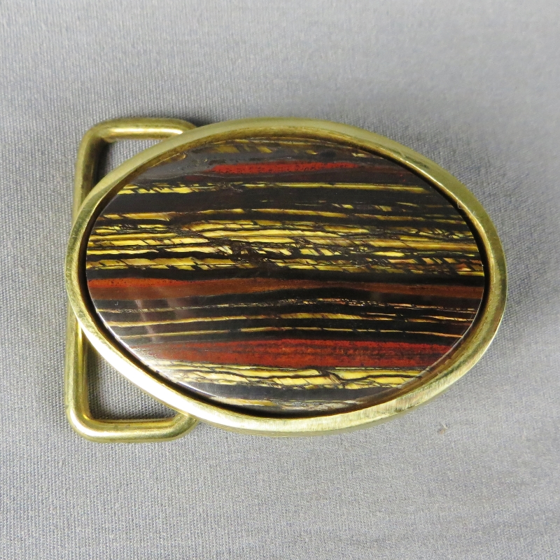 Red River Jasper and Tiger-Eye Inlay Accessories Belts & Braces Belt Buckles 