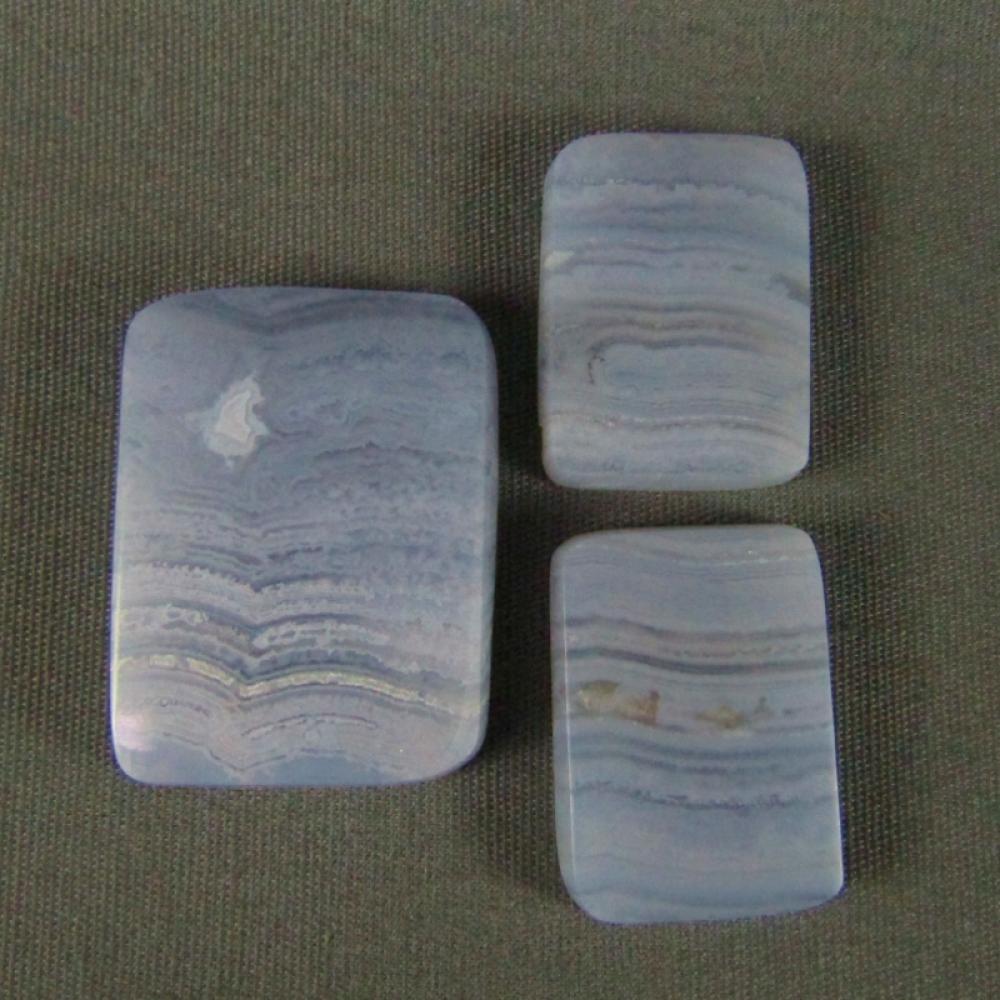 Blue Lace Agate Cabochon SET