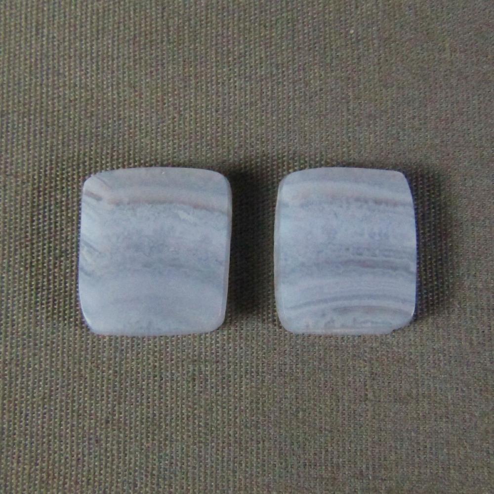 Blue Lace Agate Cabochon PAIR