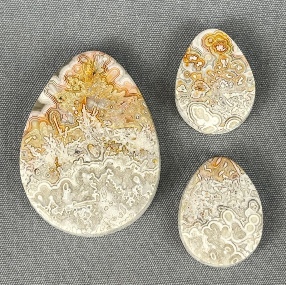 Crazy Lace Agate Cabochon SET