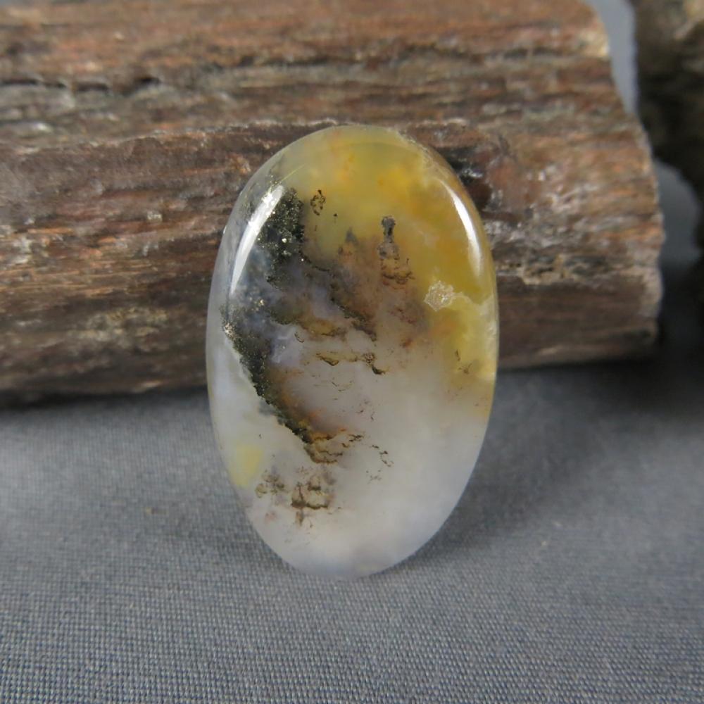 Graveyard Point Plume Agate Cabochon