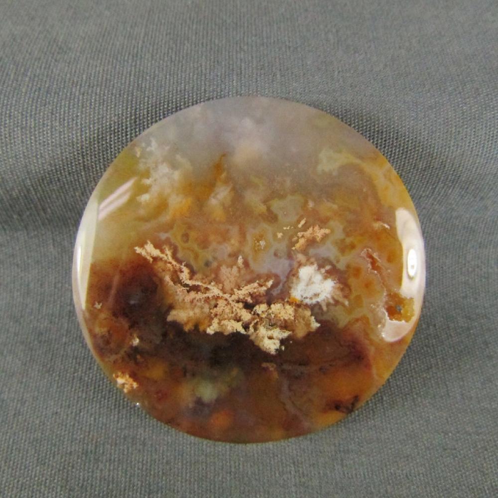 Graveyard Point Plume Agate Cabochon ROUND