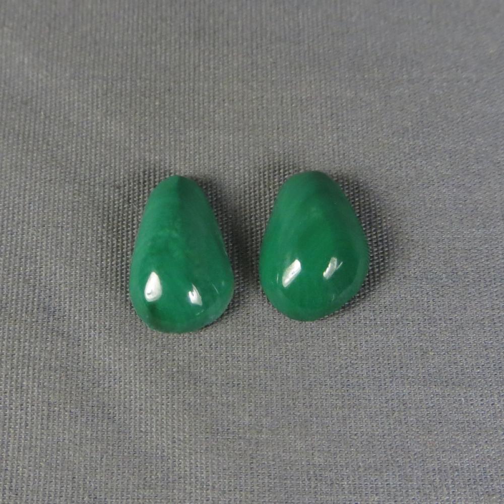 Malachite Cabochon  PAIR