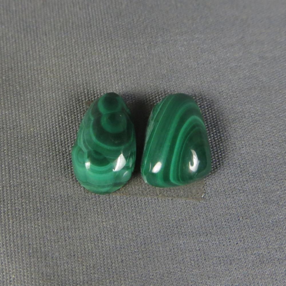 Malachite Cabochon PAIR