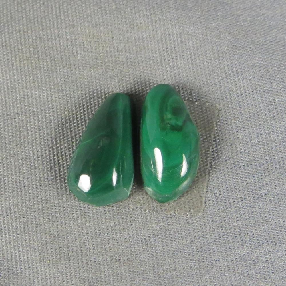 Malachite Cabochon PAIR