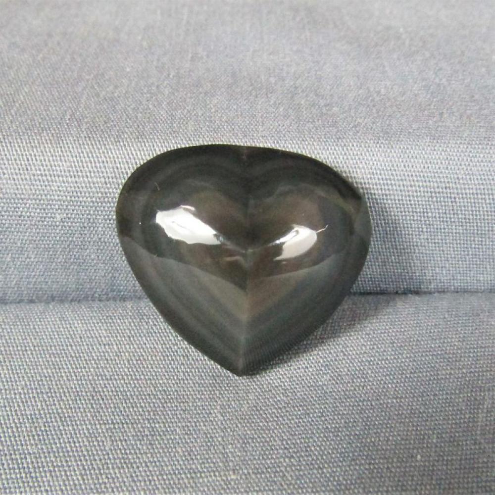 Rainbow Obsidian Carved Heart Cabochon