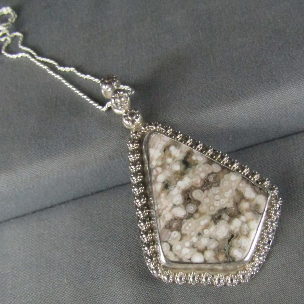 Ocean Jasper Sterling Silver Necklace