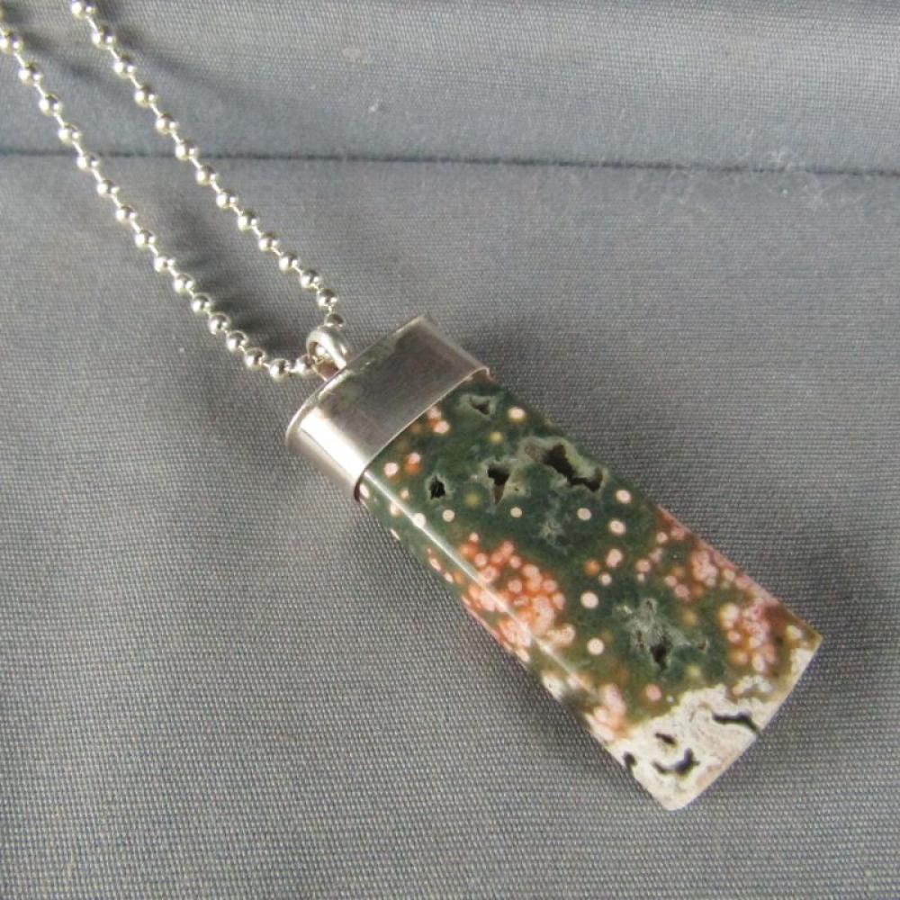 Ocean Jasper Sterling Silver Necklace