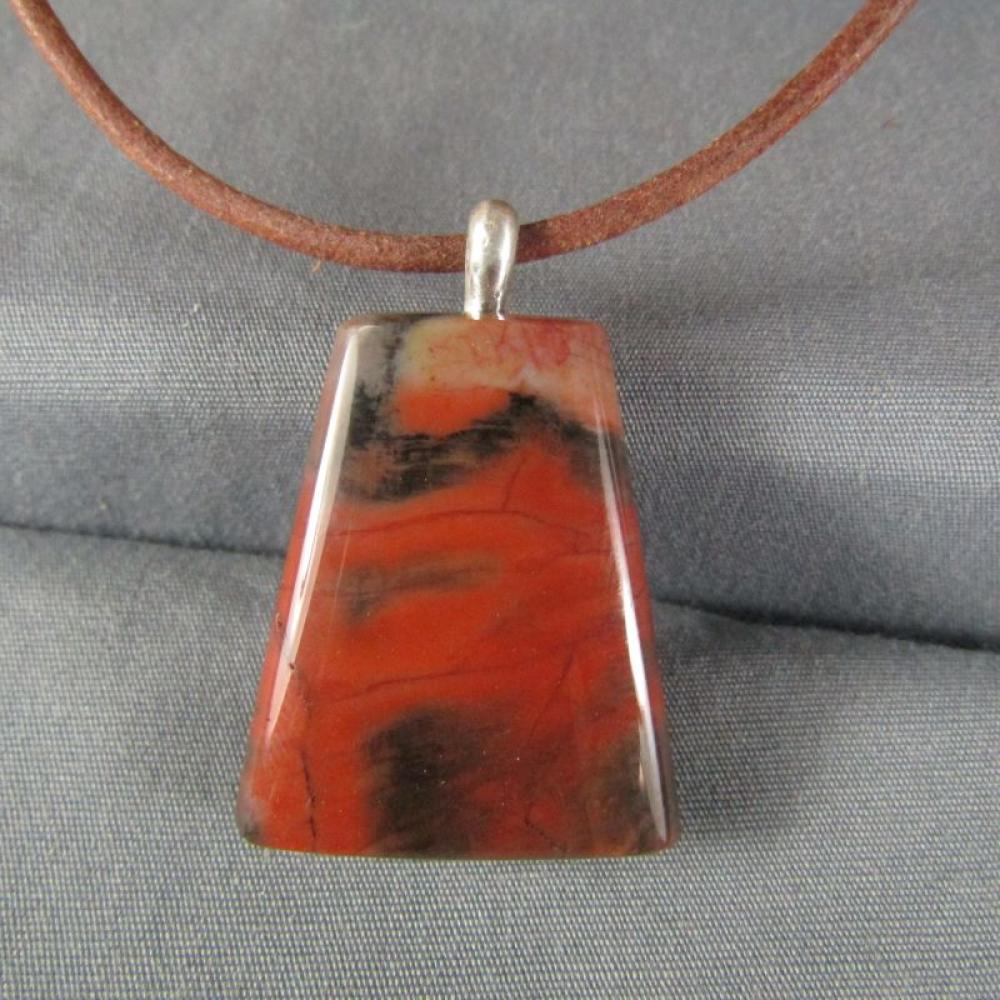 Petrified Wood natural stone Necklace