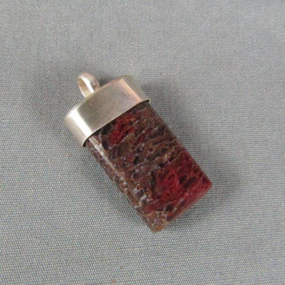 Dinosaur Bone Sterling Silver Necklace