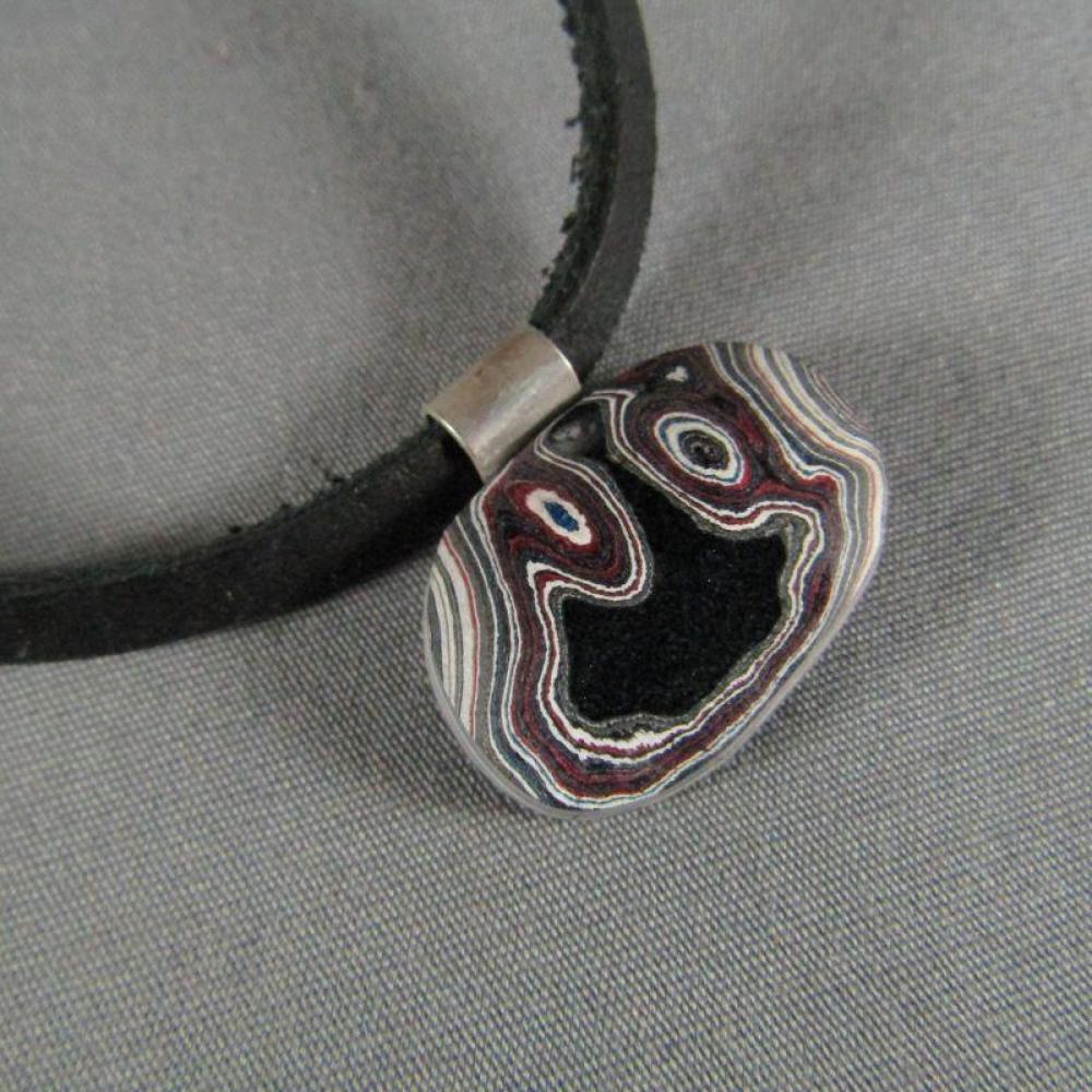 Fordite Pendant Detroit Agate necklace
