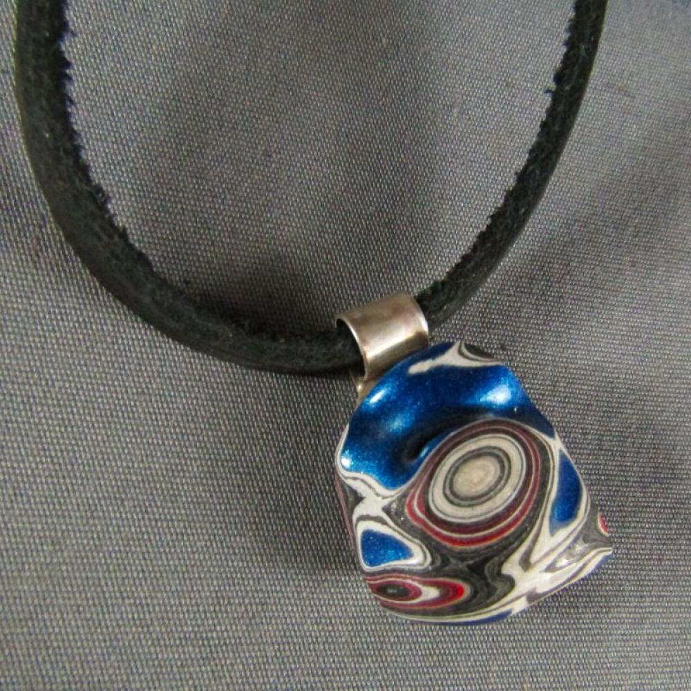 Fordite Detroit Agate Pendant