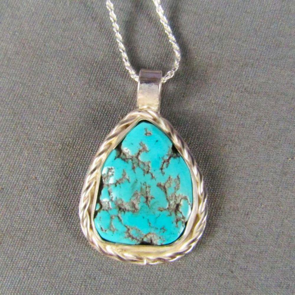 Sleeping Beauty Turquoise Sterling Silver necklace