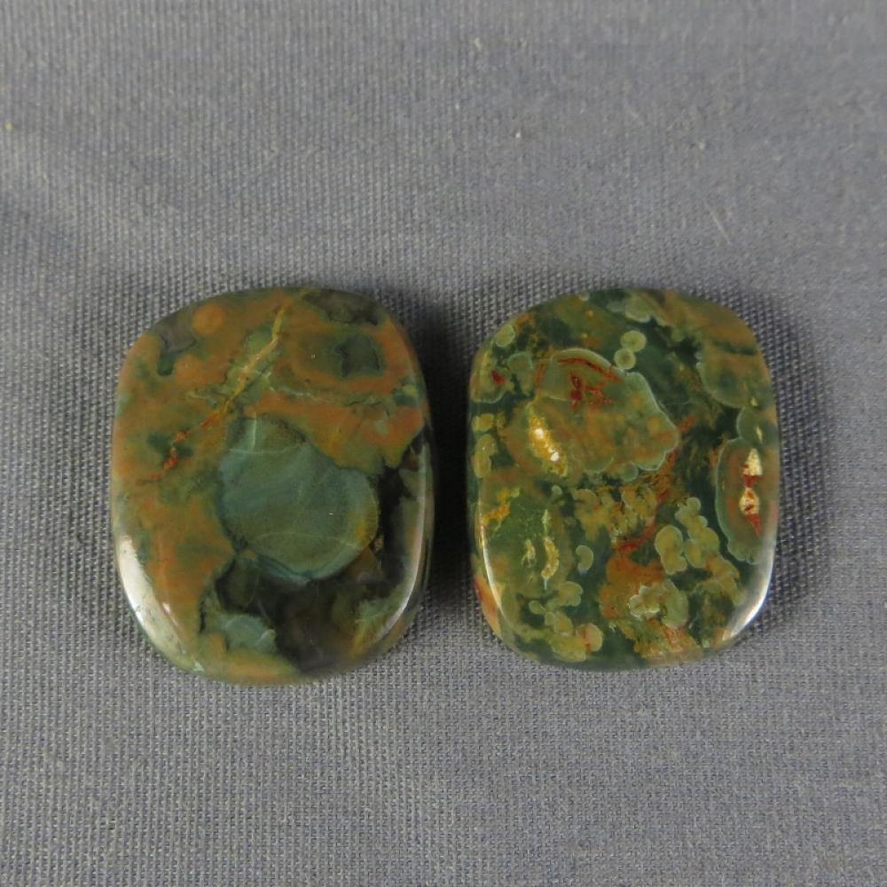 Rainforest Jasper Cabochon PAIR