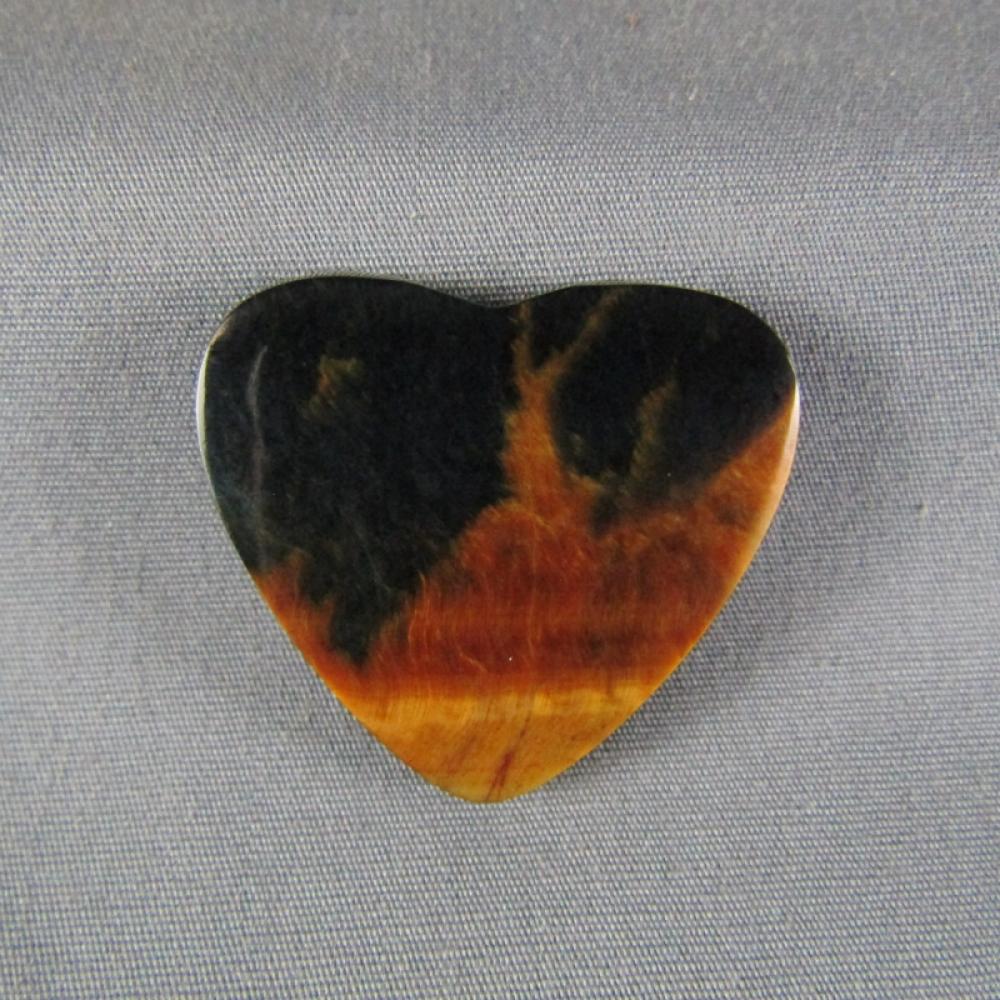 Variegated Tiger Eye HEART Cabochon