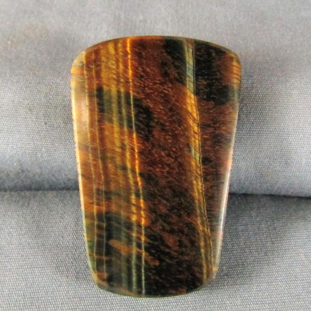 Variegated Tiger Eye Cabochon Blue Gold