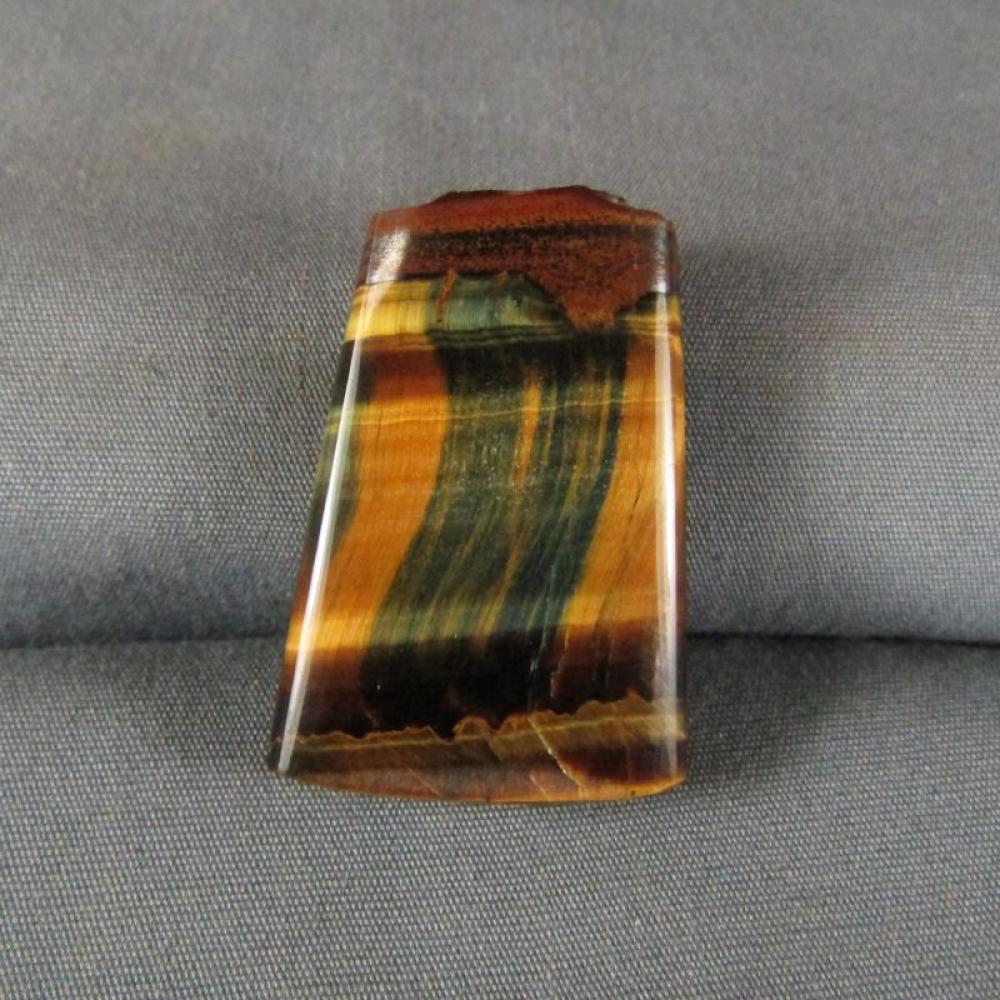 Variegated Tiger Eye Cabochon Blue Gold