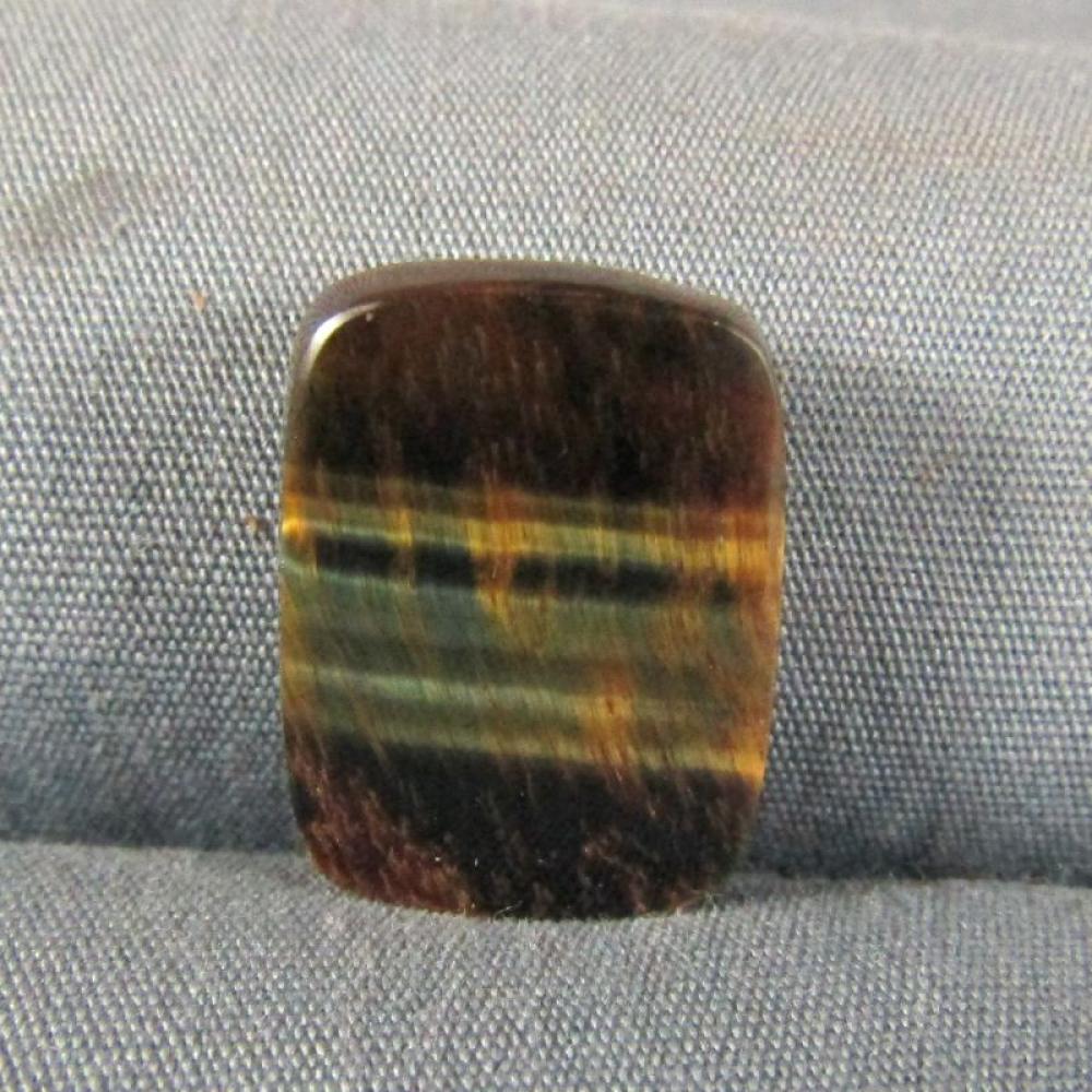 Variegated Tiger Eye Cabochon Blue Gold