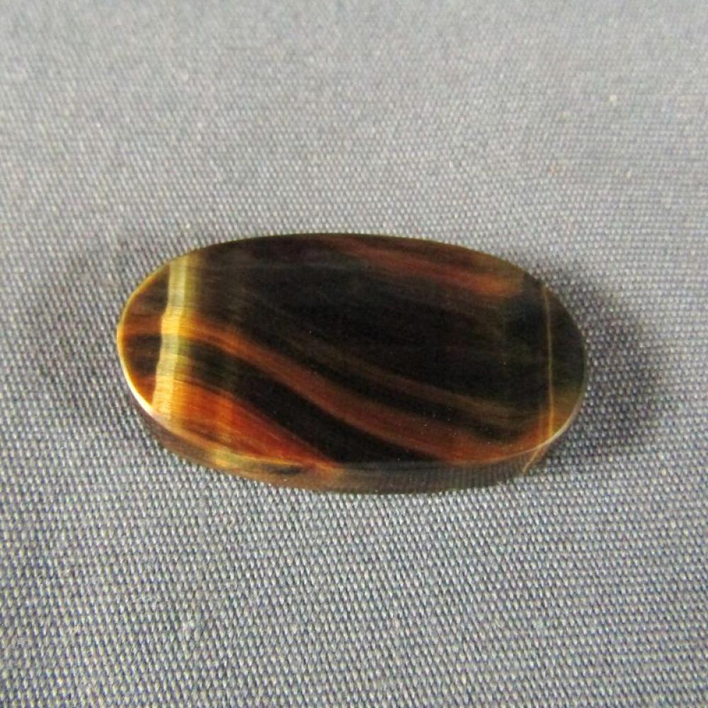 Variegated Tiger Eye Cabochon Blue Gold