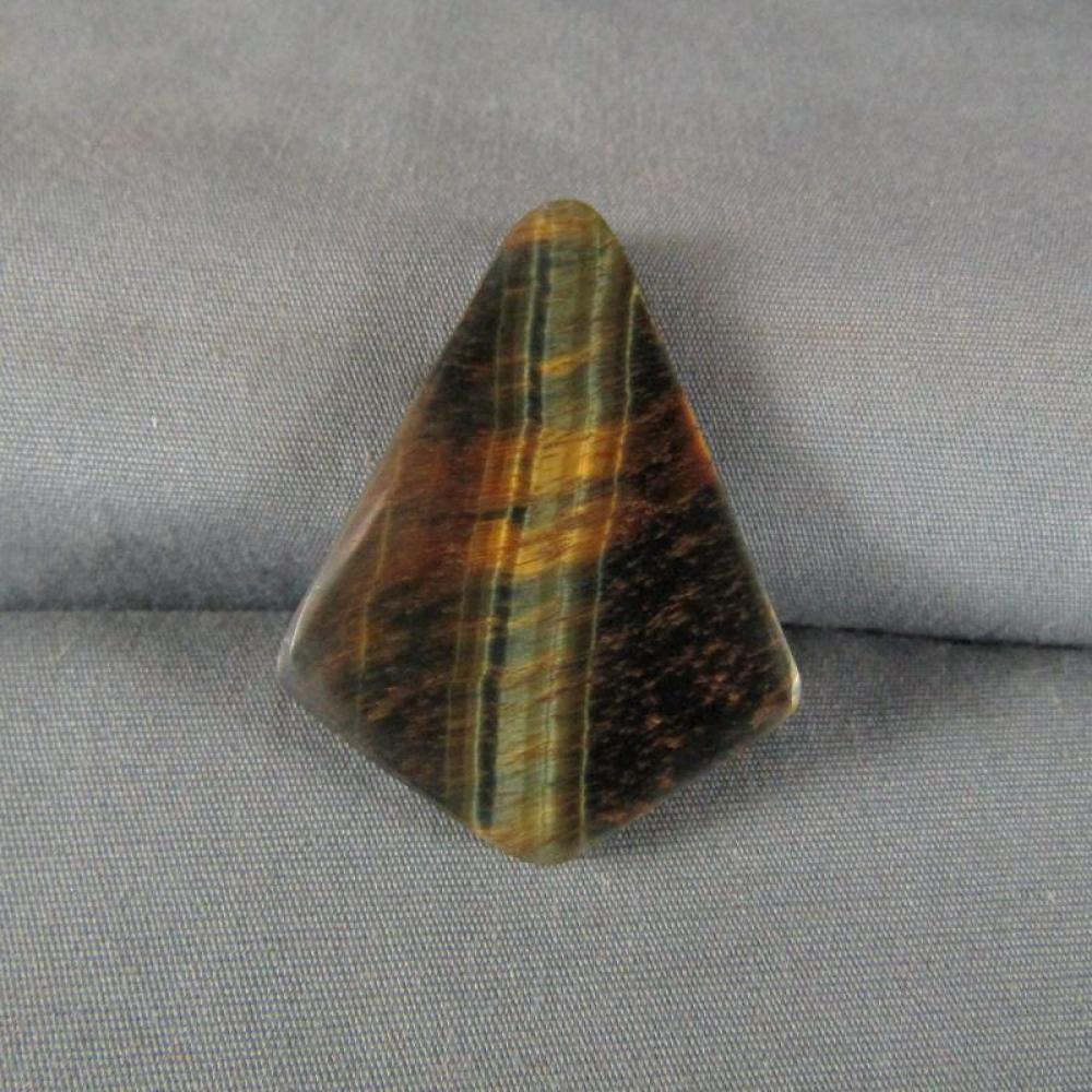 Variegated Tiger Eye Cabochon Blue Gold