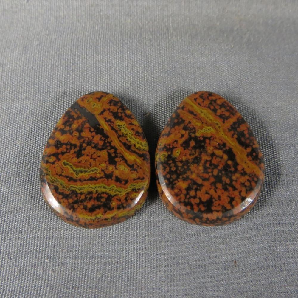 Tiger Tail Jasper Cabochon PAIR