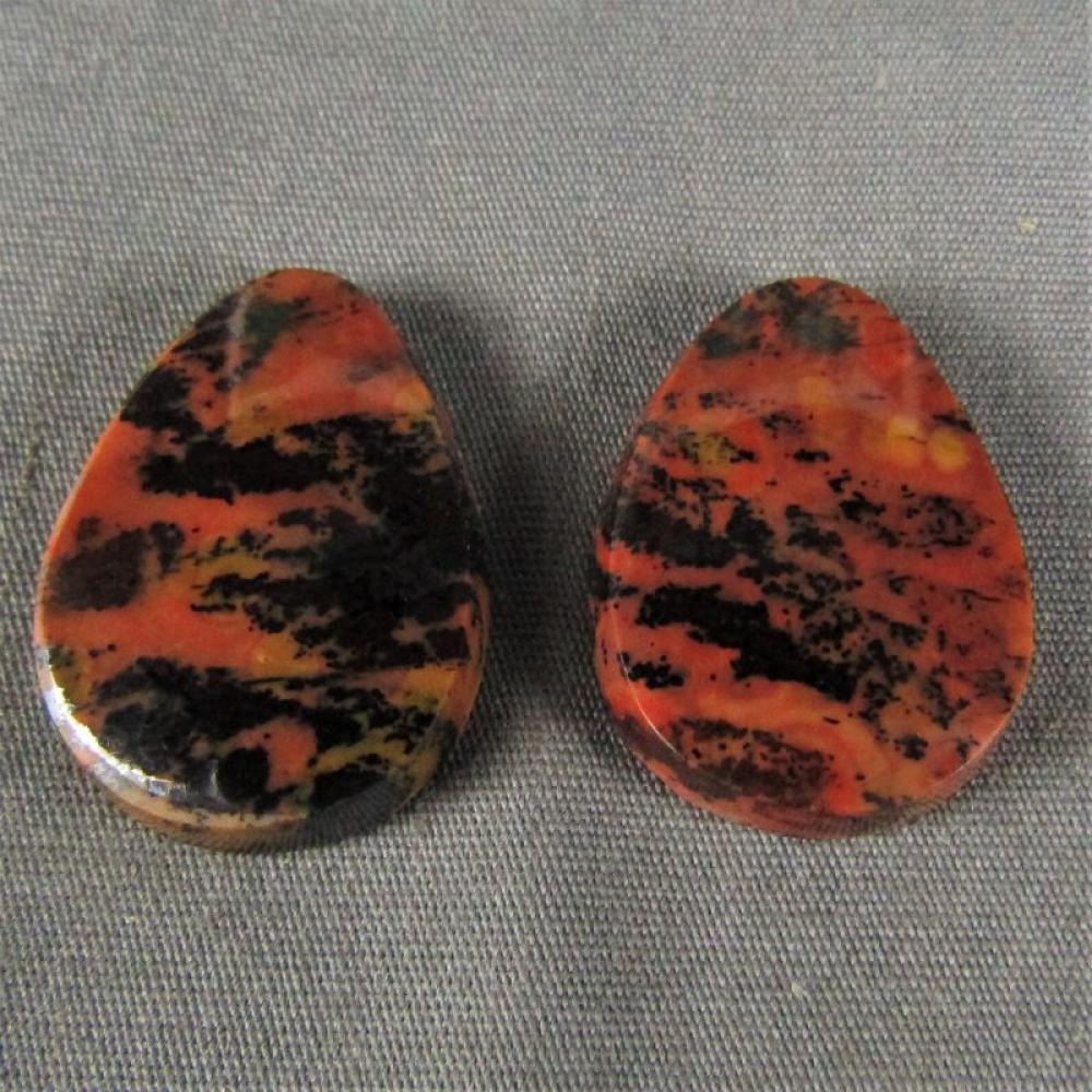 Tiger Tail Jasper Cabochon PAIR