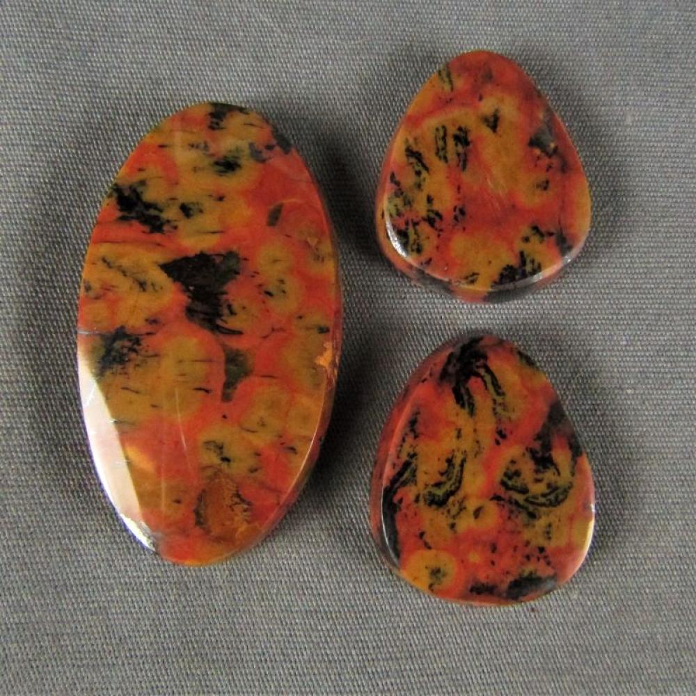 Tiger Tail Jasper Cabochon SET