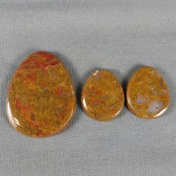 Bloody Basin Agate Cabochon 3 pc set