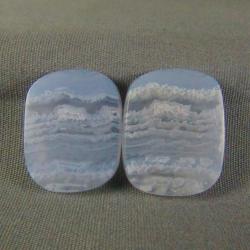 Blue Lace Agate Cabochon PAIR