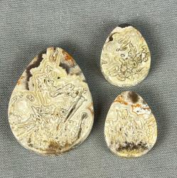 Crazy Lace Agate Cabochon SET