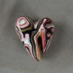 Fordite Cabochon HEART