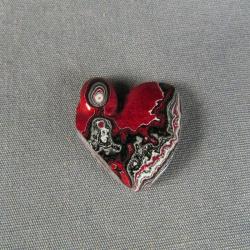 Fordite Cabochon HEART