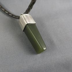 Jade Sterling Rock Pendant